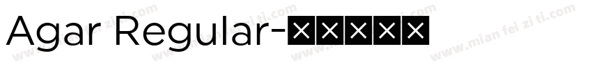 Agar Regular字体转换